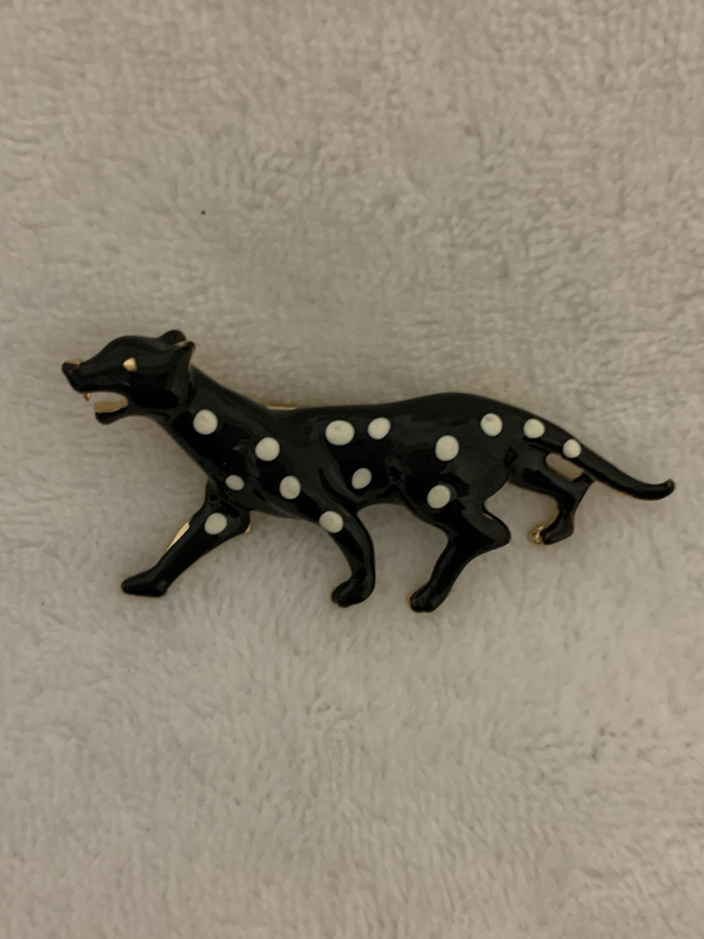 Black & White Leopard Brooch